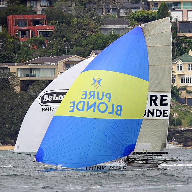 Pure Blonde leads De'Longhi in the early stages of the race © Frank Quealey